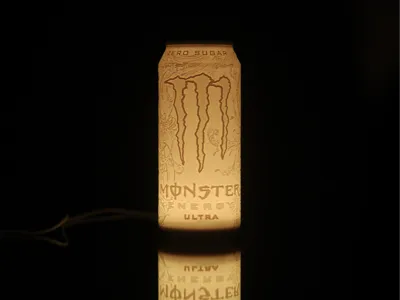 Monster Energy Ultra (White Monster) Lithophane