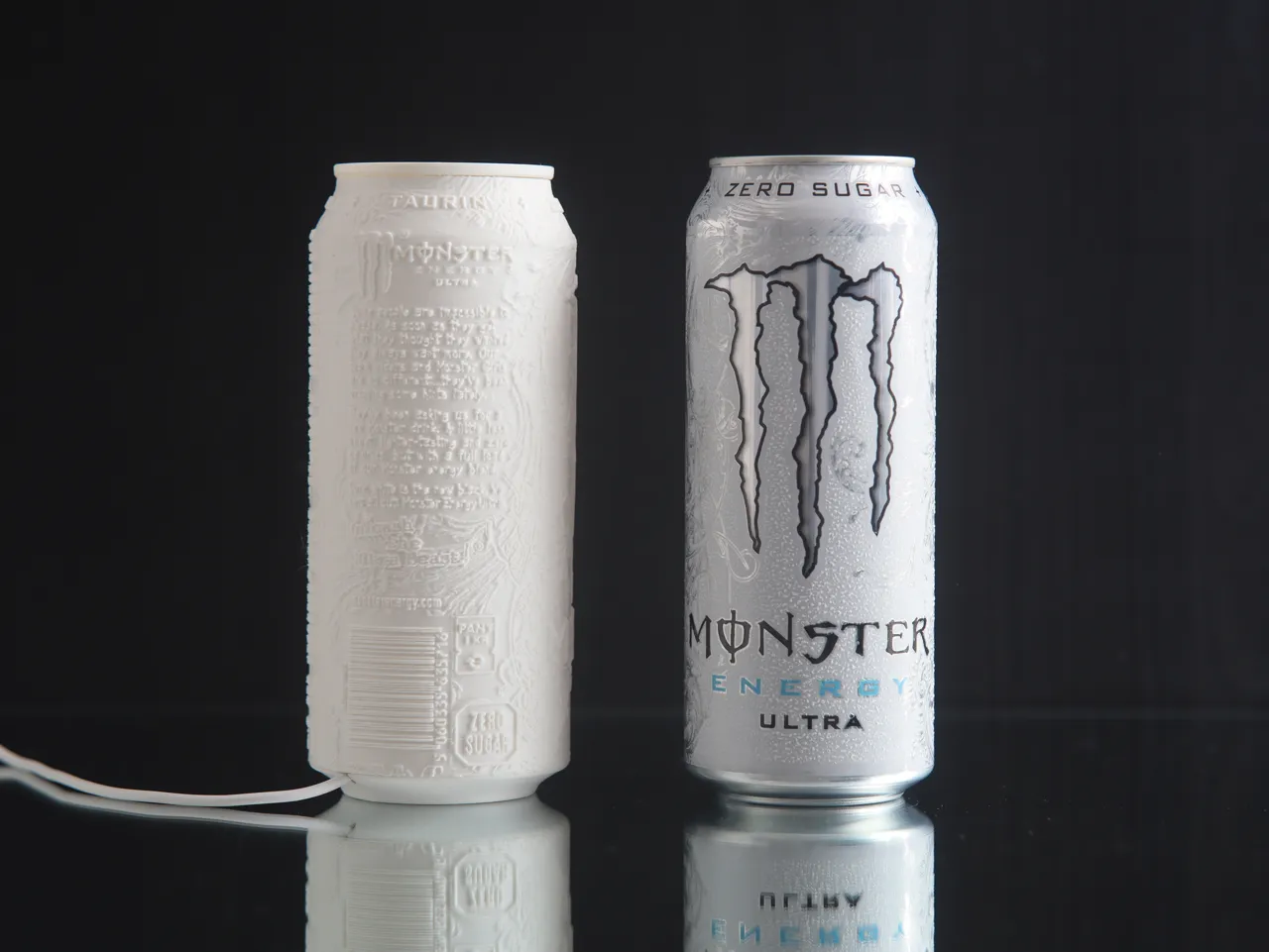 Monster Energy Ultra (White Monster) Lithophane view 3