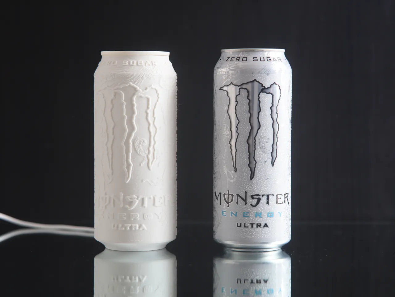 Monster Energy Ultra (White Monster) Lithophane view 2
