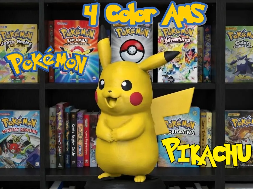 Pikachu 4 colors AMS - Free 3D Print Model - MakerWorld
