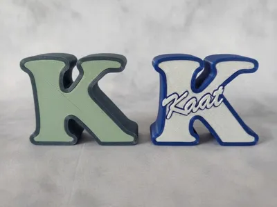 Piggy bank letter K