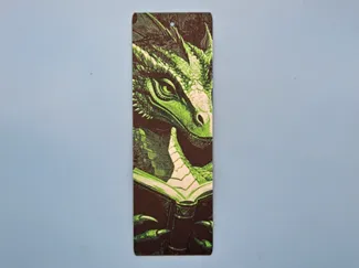 Emerald Dragon Reading Book Bookmark