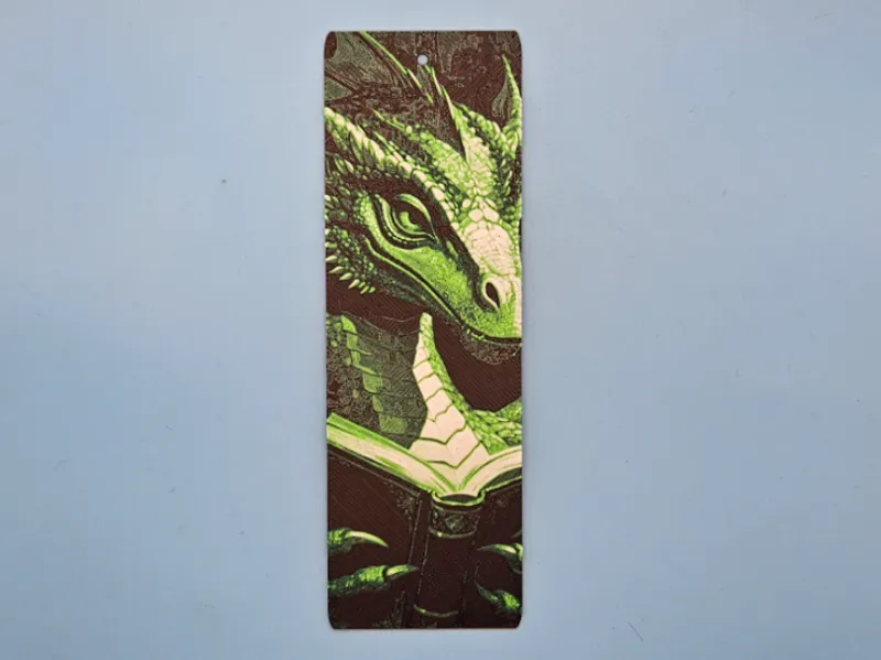 Emerald Dragon Reading Book Bookmark