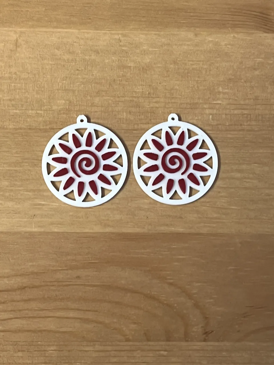 flower earrings view 2