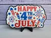 Happy 4th of July (Embossed) (Magnet)