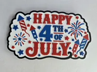 Happy 4th of July (Flat) (Magnet)