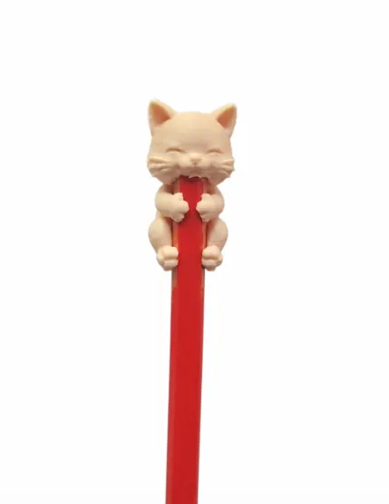 Cute Cat Pencil Topper - Free 3D Print Model - MakerWorld