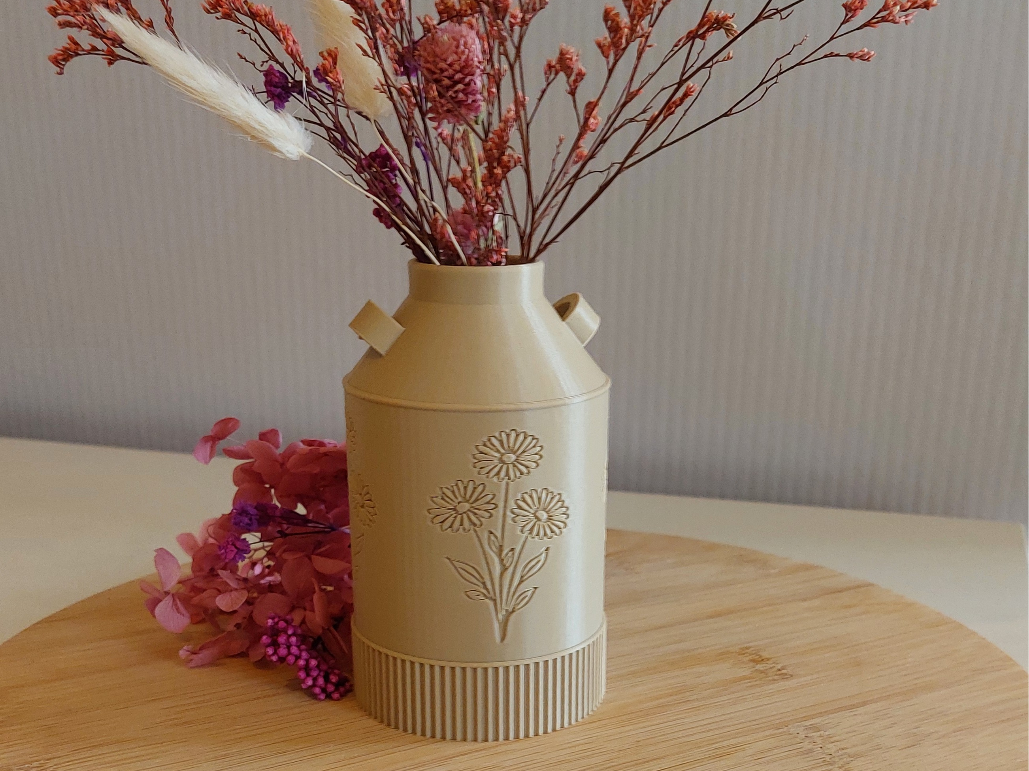 Milchkanne Blume Deko