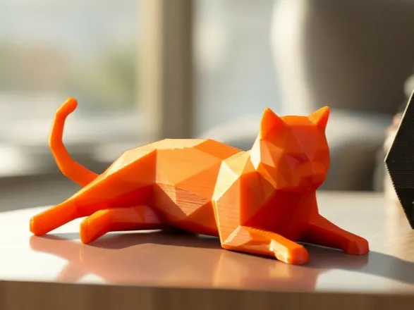 Low Poly Laying Cat