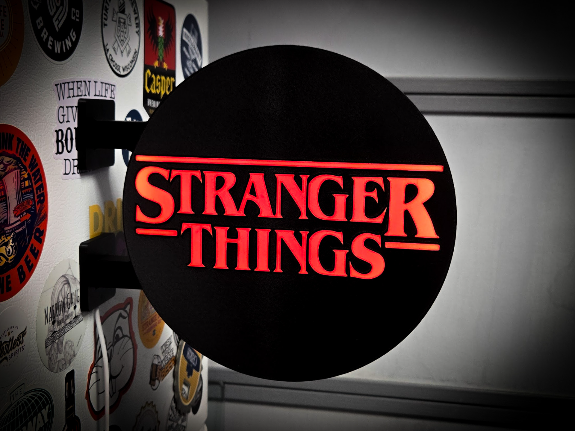STRANGER THINGS ~ 2-Sided Round Lightbox