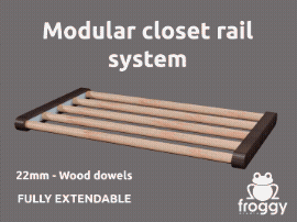Miniatura 1 do modelo 3D Closet Rail Rack System