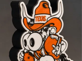 1980s Texas Longhorn Lightbox