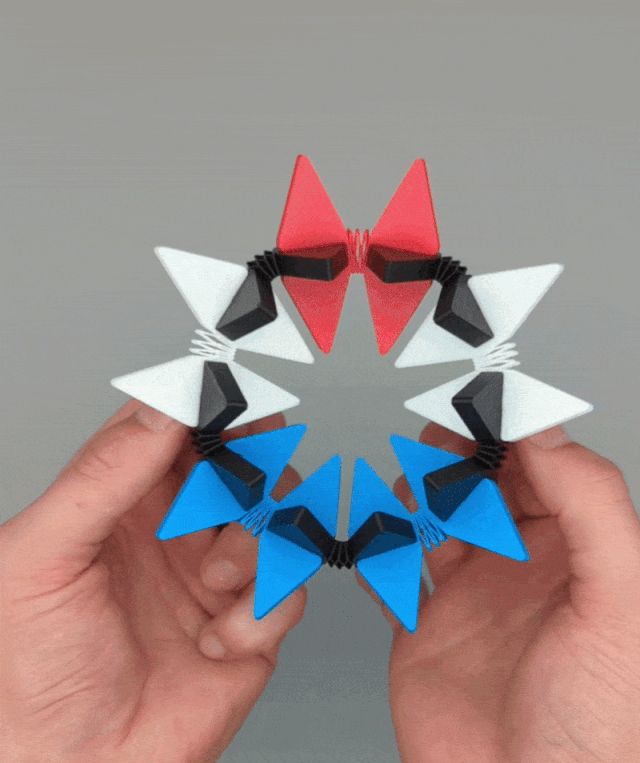 Compact LET Kaleidocycle 4th of July Firework