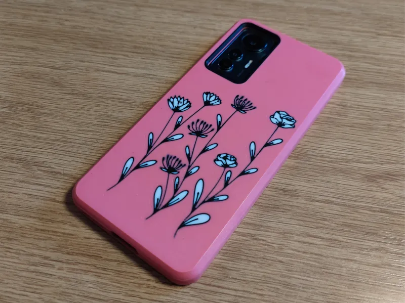 Mi 12 lite case with flowers multi colour print