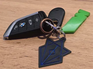 In Flames Logo Keychain