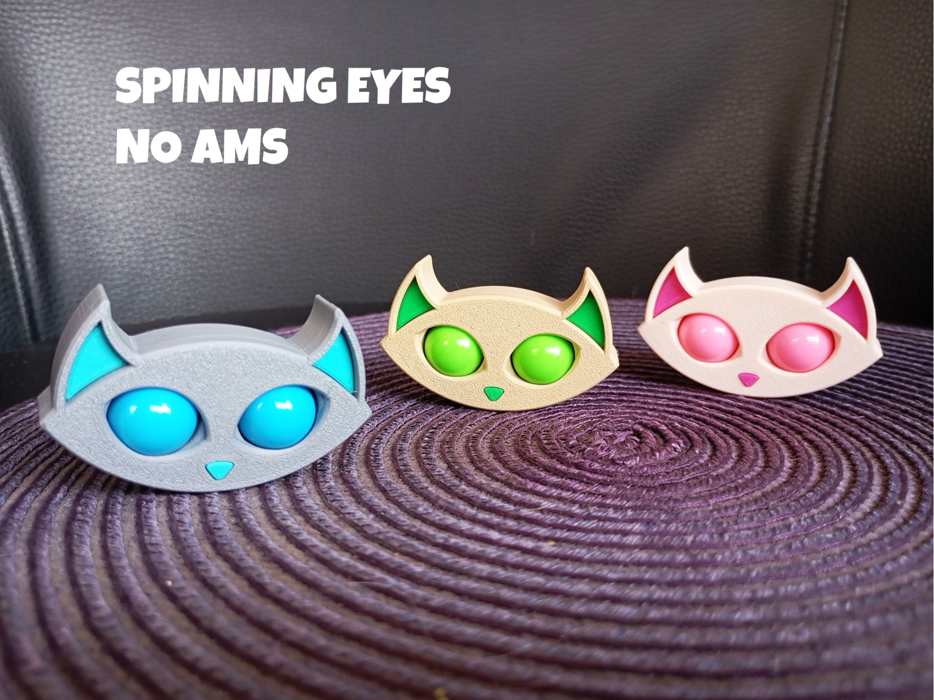 atomic cat fidget marble toy keychain