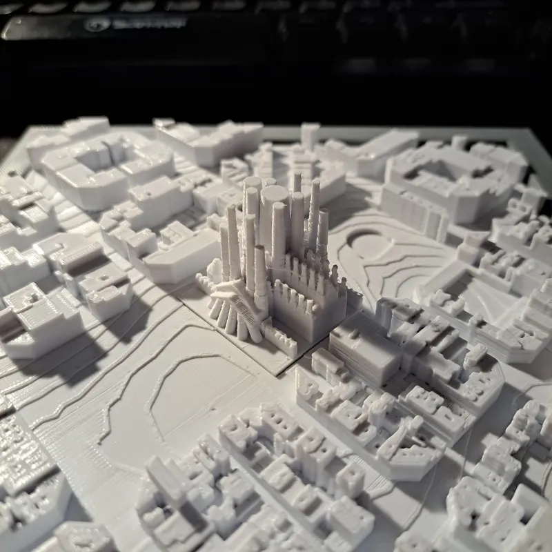 BARCELONA CITY, SAGRADA FAMILIA, 1/4000 SCALE