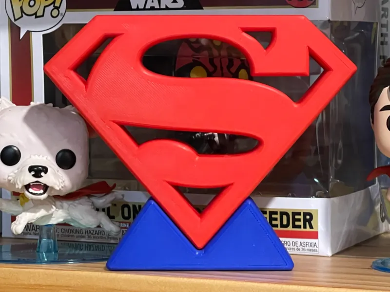 Large Superman Symbol with stand