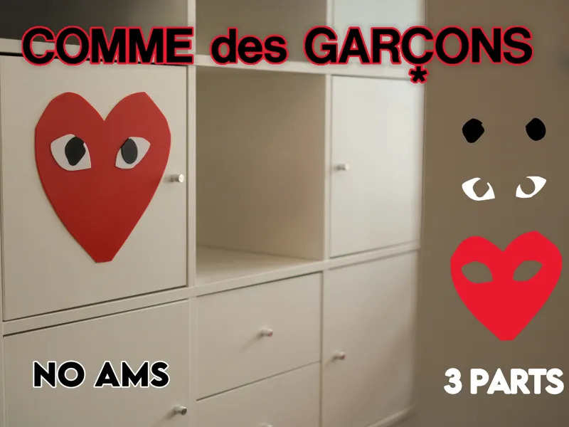 Logo Comme des garçons ( 3 parts colors ) - NO AMS