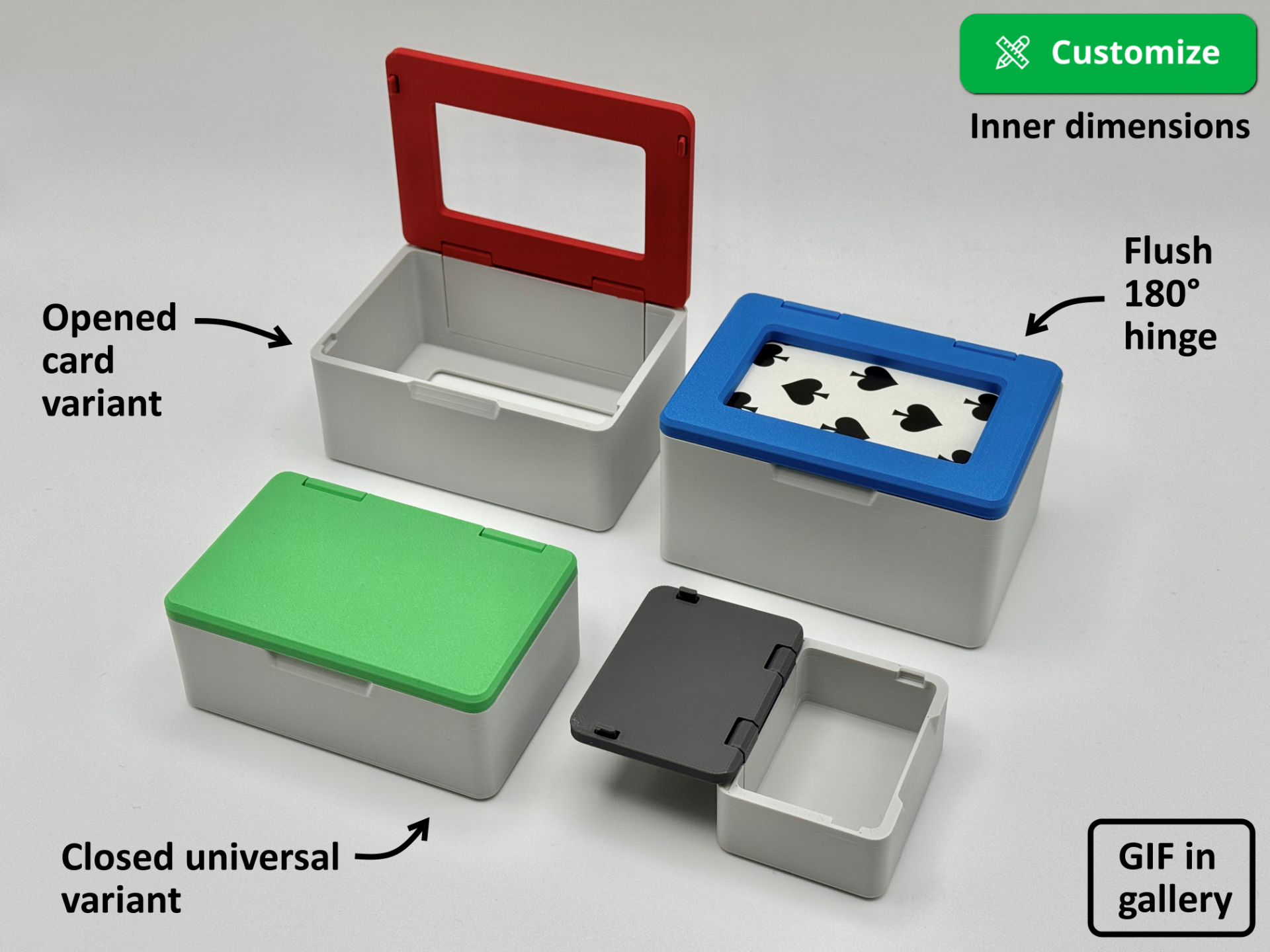 Parametric hinged box (with card variant) 