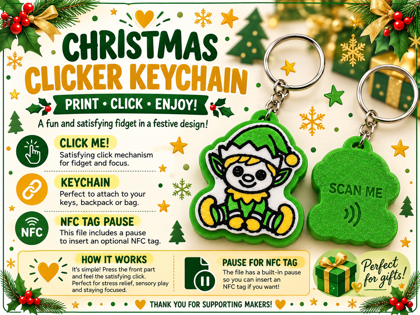 Elph clicker con NFC - Clicker elfo 3D model