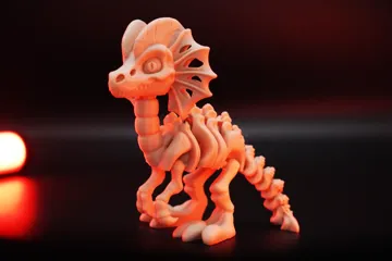 Letrero o emblema decorativo: Articulated Skeletal Dilophosaurus — vista de referencia 2