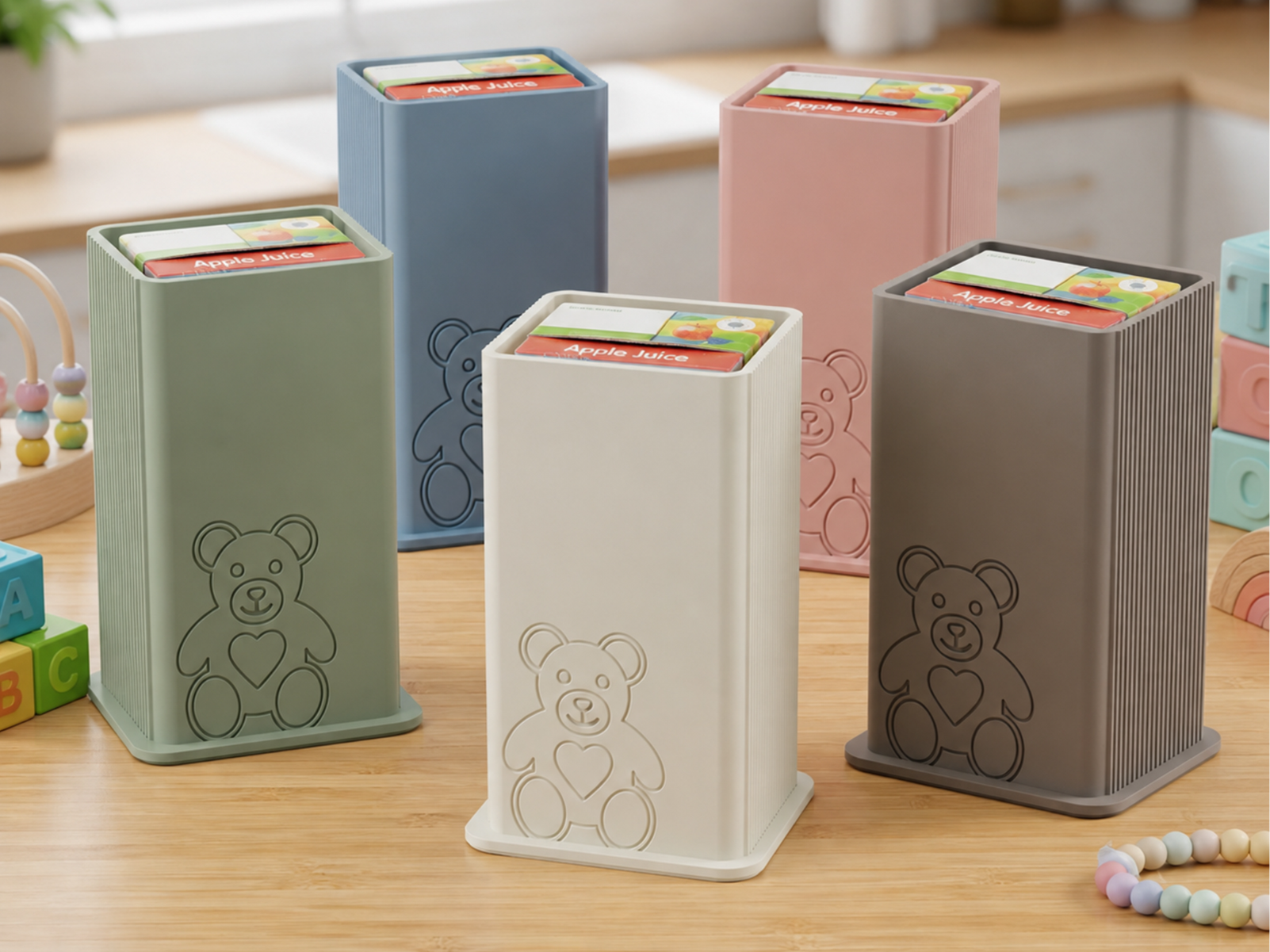 Cute Bear Drink Carton Holder