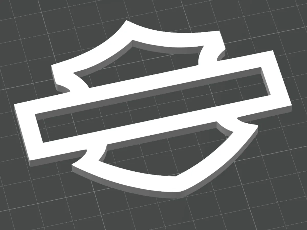 Logo moto Harley-Davidson imprimé en 3D
