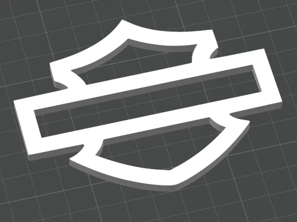 Logo moto Harley-Davidson imprimé en 3D