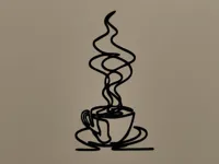 Décoration murale line art tasse de café — photo 2