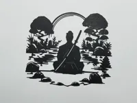 Décoration murale silhouette de samouraï — photo 3