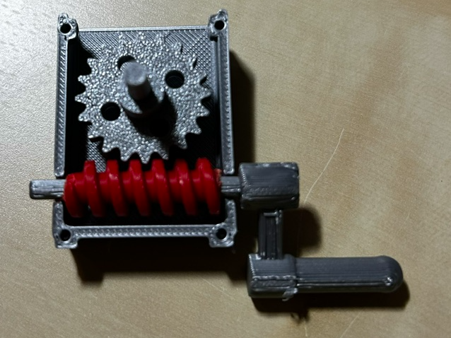 Worm gear mechanism.