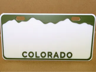 Colorado Vanity Bike Plate - Easily Add Text