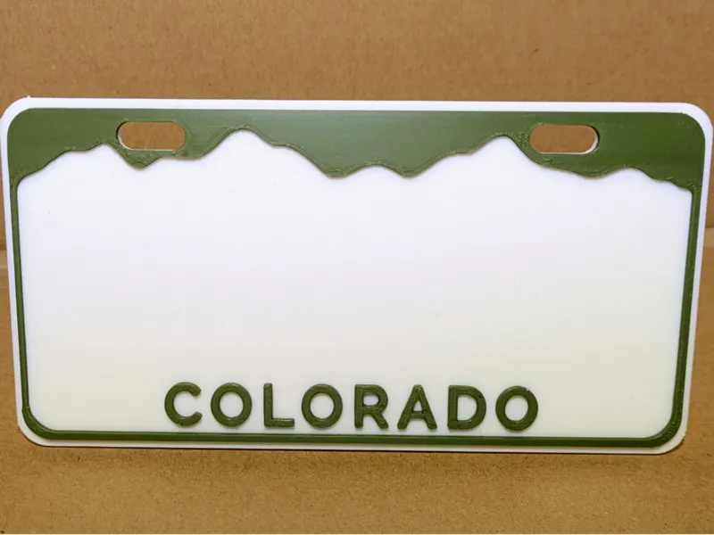 Colorado Vanity Bike Plate - Easily Add Text