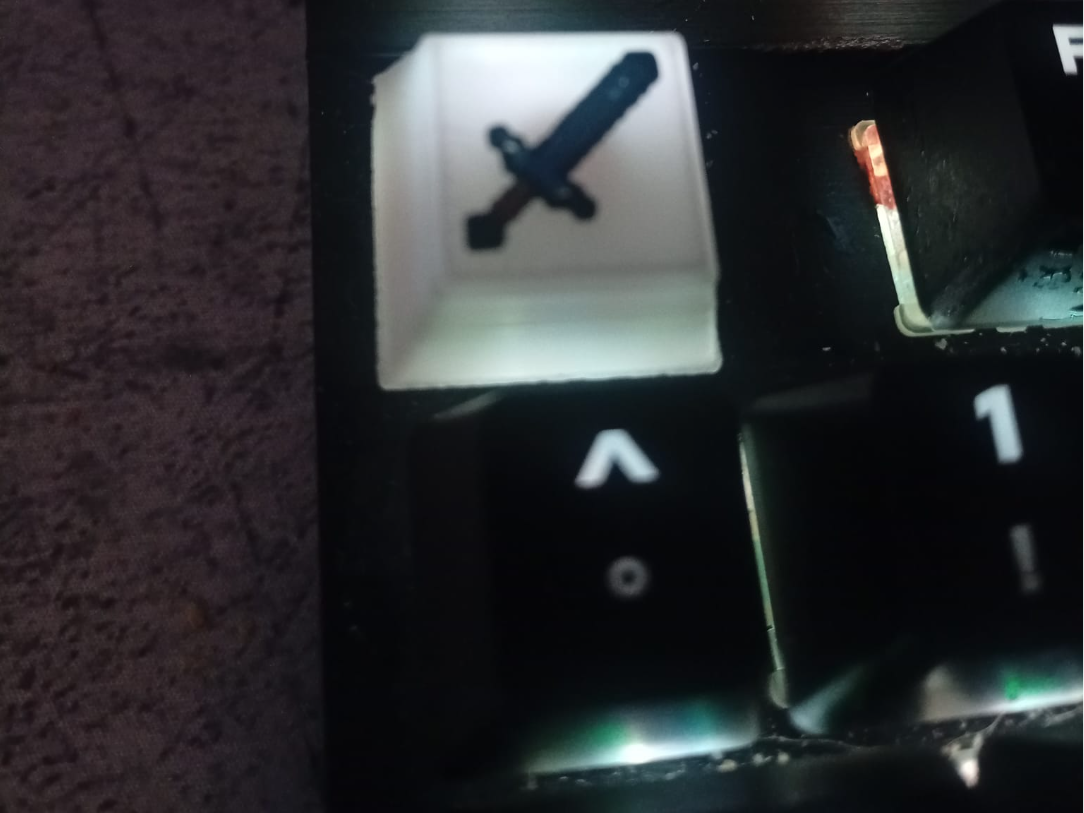 Minecraft Sword Keycap