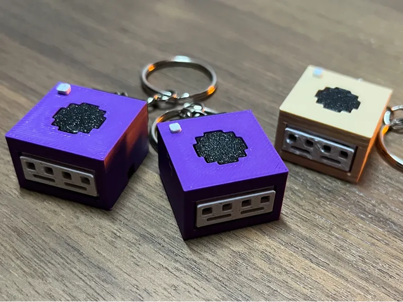 Low Poly Game Cube Keychain!