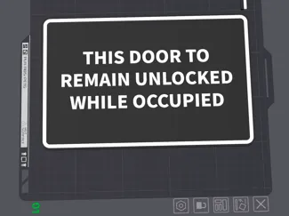 Commercial occupancy door sign