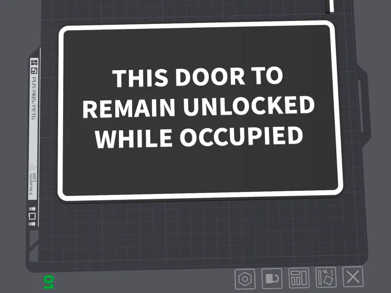 Commercial occupancy door sign