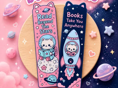 Space Cat Bookmarks