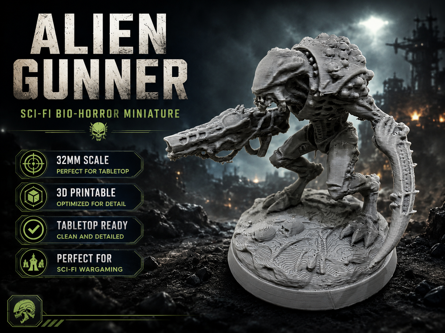 Alien Gunner – Sci-Fi Bio-Horror Miniatur 