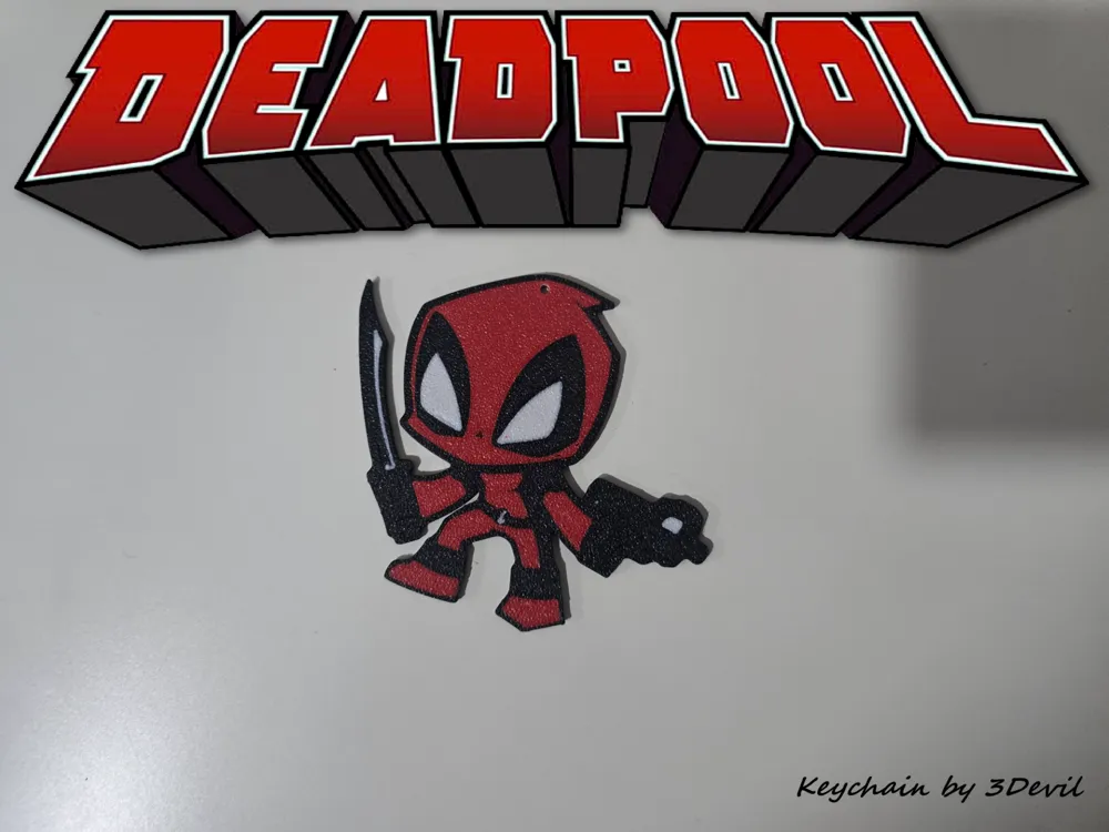 Deadpool Multicolor Keychain n.3 by 3Devil - MakerWorld