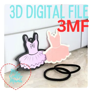 Accesorio para sujetar ligas de cabello: Ballet Tutus Hair Tie Keychain in 2 Styles — vista de referencia 3