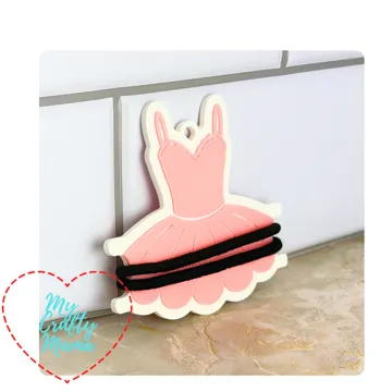 Accesorio para sujetar ligas de cabello: Ballet Tutus Hair Tie Keychain in 2 Styles — vista de referencia 4