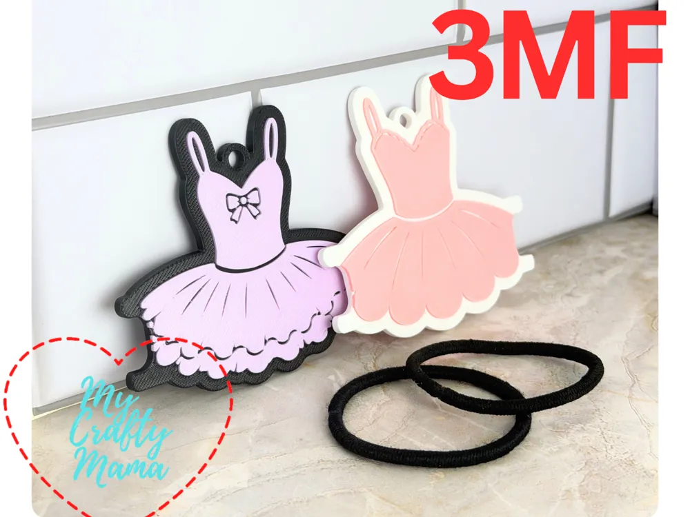 Accesorio para sujetar ligas de cabello: Ballet Tutus Hair Tie Keychain in 2 Styles. Referencia del modelo original.
