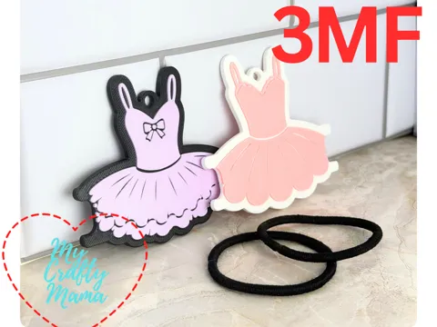 Accesorio para sujetar ligas de cabello: Ballet Tutus Hair Tie Keychain in 2 Styles — referencia de MakerWorld