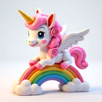 Licorne sur un arc-en-ciel — photo 5