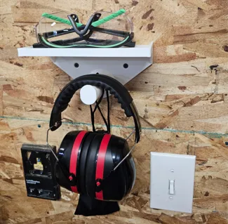 Ear & Eye protection wall mount