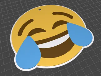 Obnoxiously large emoji keychain
