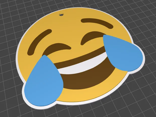 Obnoxiously large emoji keychain