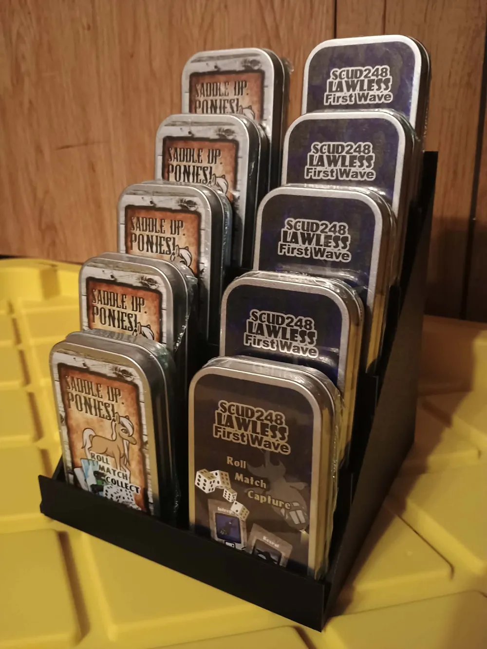 Display Stand for Mint Tins Deep Shelves - Free 3D Print Model - MakerWorld